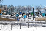 Временная выставка глобусов у Яффских ворот